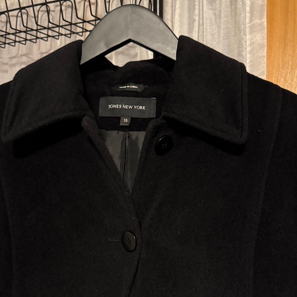 Jones New York Women's Elegant Black Pea Coat